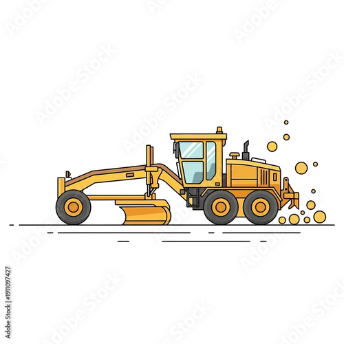 Heavy Duty Earth Mover Precision Grading Machine Construction Equipment