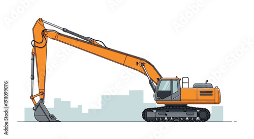 Heavy Duty Excavator Machine Ready For Construction Work