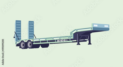 Heavy Duty Flatbed Trailer Vehicle For Transporting Large Equipment
