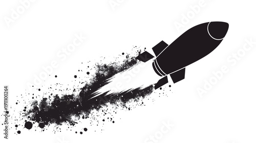 Rocket Launching with Artistic Splash Effect