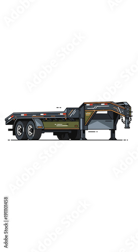 Heavy Duty Gooseneck Trailer Transportation Equipment Industrial Logistics Solution