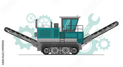 Heavy Duty Industrial Conveyor Crusher Machine For Construction And Mining