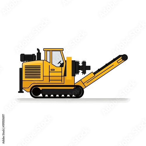 Heavy Duty Industrial Crusher Machine With Conveyor Belt