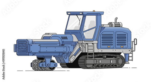 Heavy Duty Industrial Vehicle With Tracks For Construction Purposes