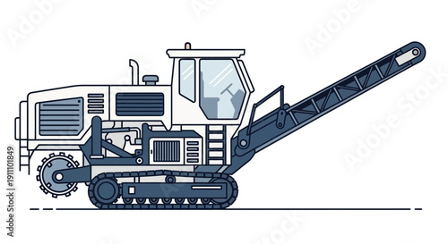 Heavy Duty Industrial Road Milling Machine For Construction Projects