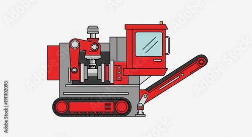 Heavy Duty Mobile Crushing Machine With Conveyor Belt