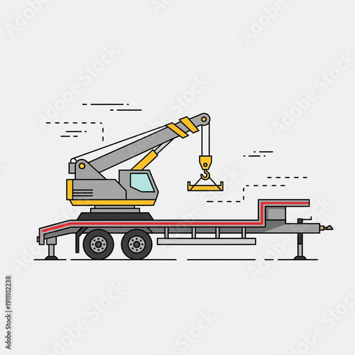 Heavy Duty Mobile Crane Rigged For Construction Loads