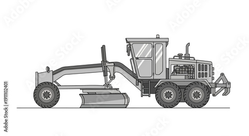 Heavy Duty Road Grader Machine For Construction And Engineering Projects