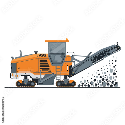 Heavy Duty Road Milling Machine Excavating Pavement For Construction Projects