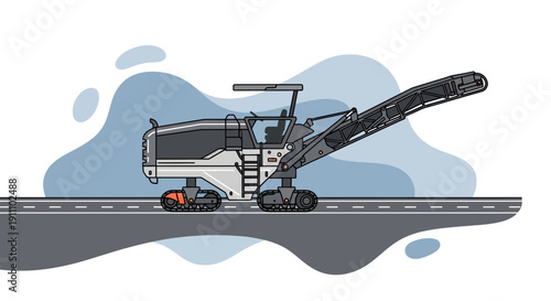 Heavy Duty Road Milling Machine For Asphalt Surface Renovation Construction