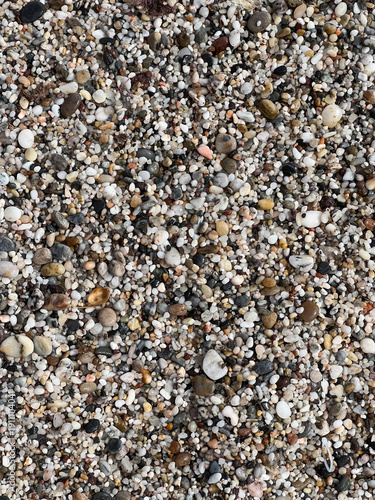 Multicolored Natural Pebble Texture – Coastal Beach Background