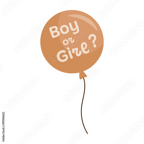 Boy or girl gender reveal balloon