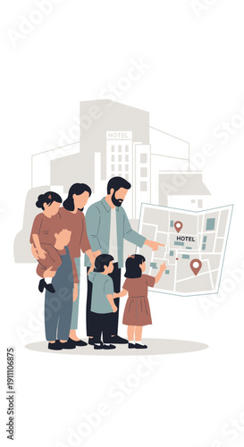 Family Planning A City Getaway Using a Detailed Tourist Map