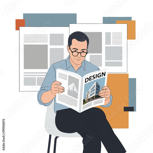Focused Professional Reading Design Magazine Industry Trends