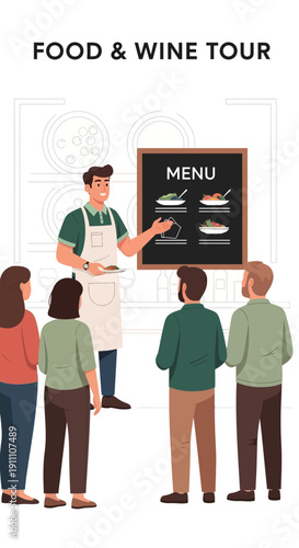 Gourmet Exploration Experience With Engaging Menu Presentation And Diverse Group