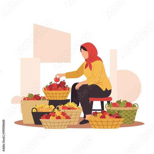 Harvesting Fresh Produce Abundant Fruits Ready For Market Display