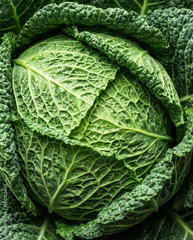 Fototapeta premium Green fresh cabbage for a healthy diet