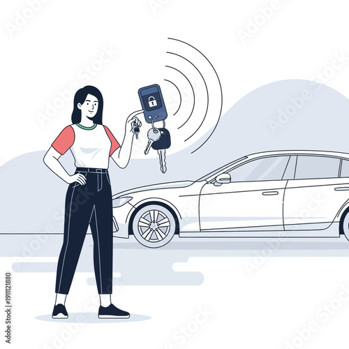 Modern Car Key Fob Security And Remote Access