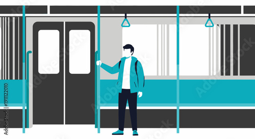 Modern Commuter Enters Public Transport With Minimalist Design Style