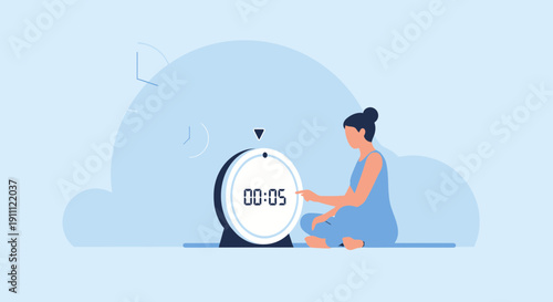 Mindful Moment With Timer Illustration