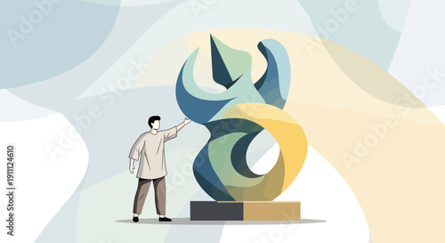 Modern Sculpture Appreciation And Artistry Concept