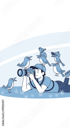 Nature Photographer Captures Adorable Bird Encounters Amidst Outdoor Scenery