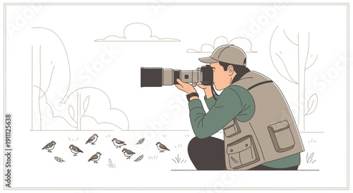 Nature Photographer Capturing Avian Subjects In Their Habitat