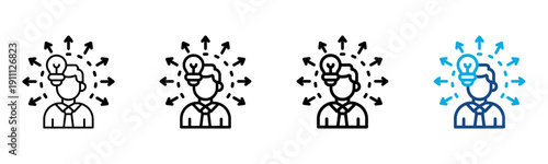 Awareness Icon Different Style Outline Collection Set Vector Illustration