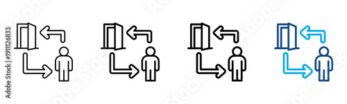 Leaves Icon Different Style Outline Collection Set Vector Illustration