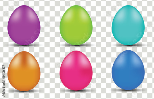 Colorful easter egg set