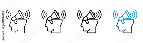 Awareness Icon Different Style Outline Collection Set Vector Illustration