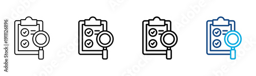 Evaluation Icon Different Style Outline Collection Set Vector Illustration