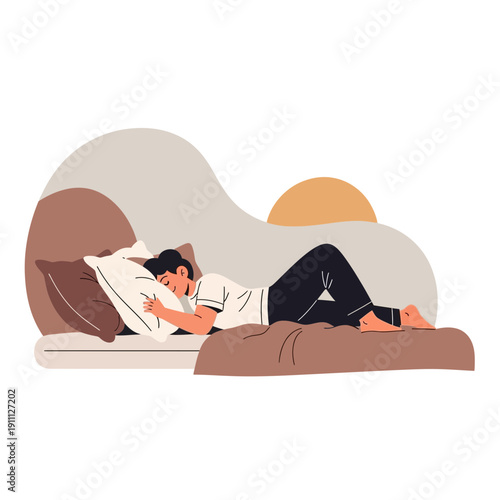 Peaceful Slumber A Serene Scene Of A Person Resting Comfortably