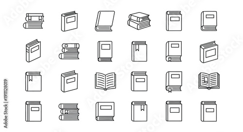Various book icons show literature study and library.