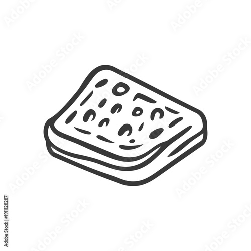 A graphic illustration depicts a slice of bread with some details