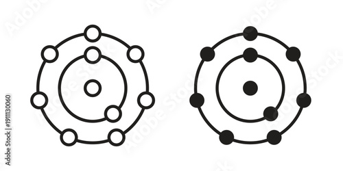 Antioxidant icon. Line and Silhouette Icon Set.