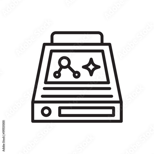 Cleanroom particle counter icon symbolizing contamination monitoring and air quality, representing laser light scattering, ISO cleanliness standards, HEPA filter verification, and sterile lab hardwar