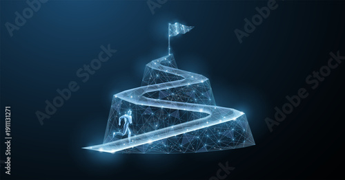 spiral, path, journey, progress, growth, success, summit, challenge, achievement, roadmap, future, vision, goal, direction, motivation, aspiration, leadership, ambition, stairs, glowing, light, abstra