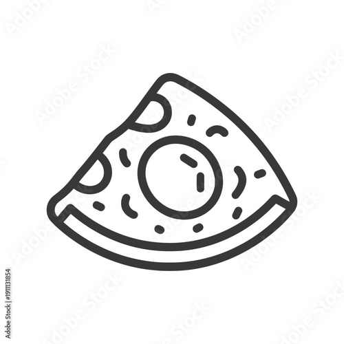 A Simple Graphic Depicting a Slice of Pizza with Toppings