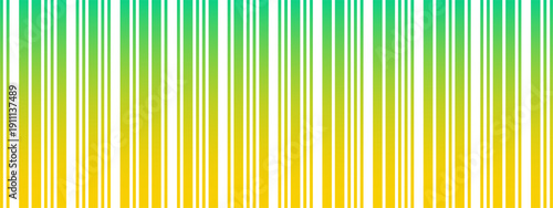 Neon gradient barcode seamless pattern. Vertical lines with smooth color transitions. Vector repeating background for posters, covers and digital graphic layouts.