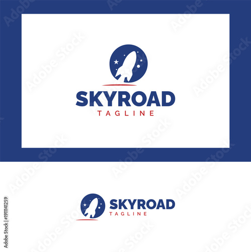 space rocket icon vector logo Free Vector