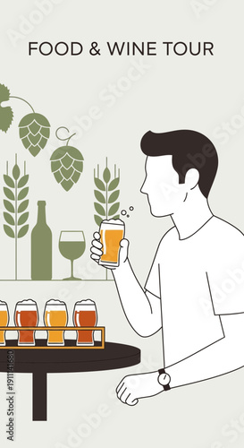 Person Enjoying Craft Beer Tasting Experience At Local Brewery