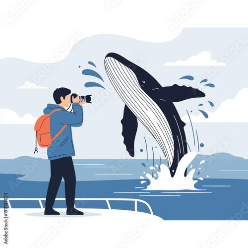 Photographer Captures Majestic Whale Breach from Boat Deck Adventure