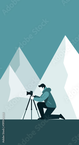 Photographer Captures Majestic Mountain Peaks With Tripod Setup