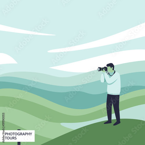 Photographer Captures Scenic Vista on Outdoor Adventure Excursion