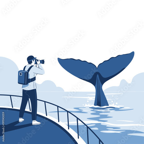 Photographer Captures Majestic Whale Tail Breach In Blue Ocean Waters