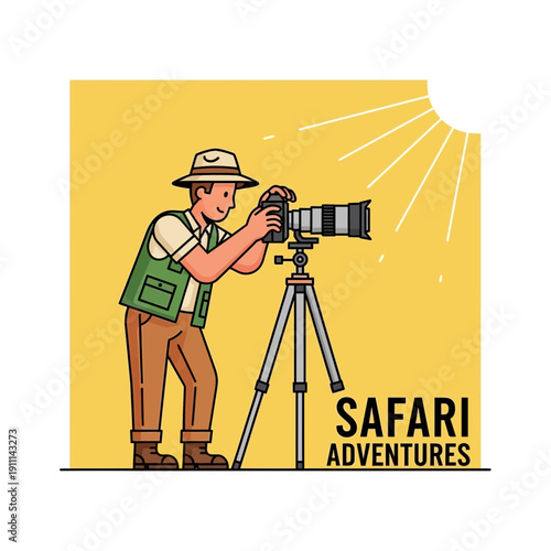 Photographer Capturing Wildlife Moments on a Sunny Safari Adventure