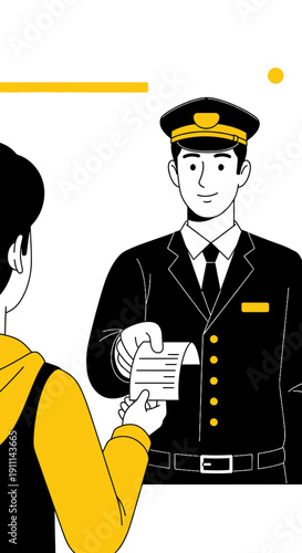 Professional Usher Handing Out Tickets at an Event Or Performance