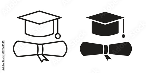 Academic degree icon. Vector Isolated Illustration for web design.