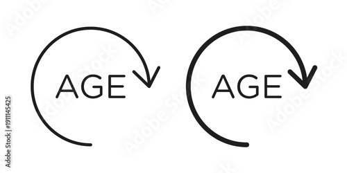 Age icon. Vector Isolated Illustration for web design.